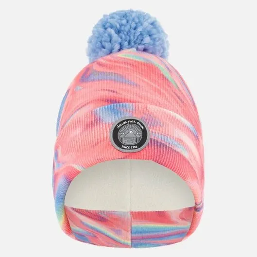 Deux par Deux - Knit Hat Pink And Air Blue Marble