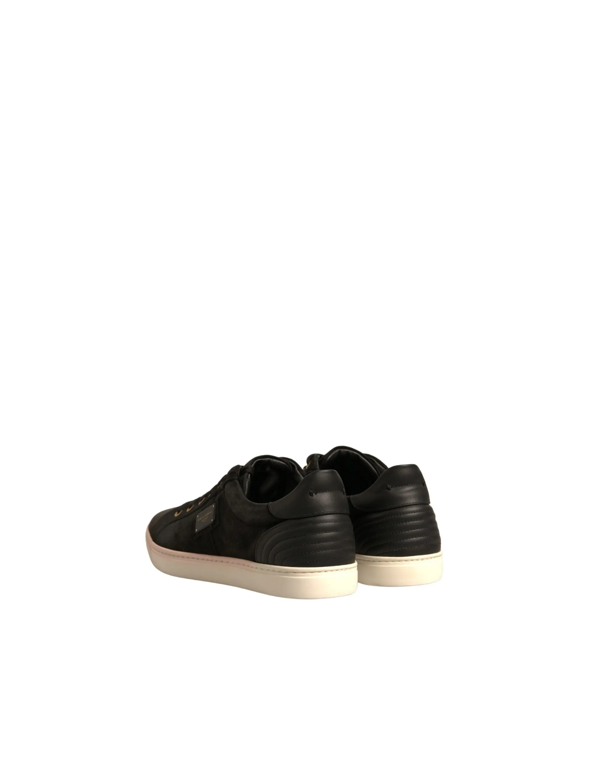 Dolce&Gabbana Men Black Sneakers Suede Leather Athletic Flat Trainer Shoes EU 39