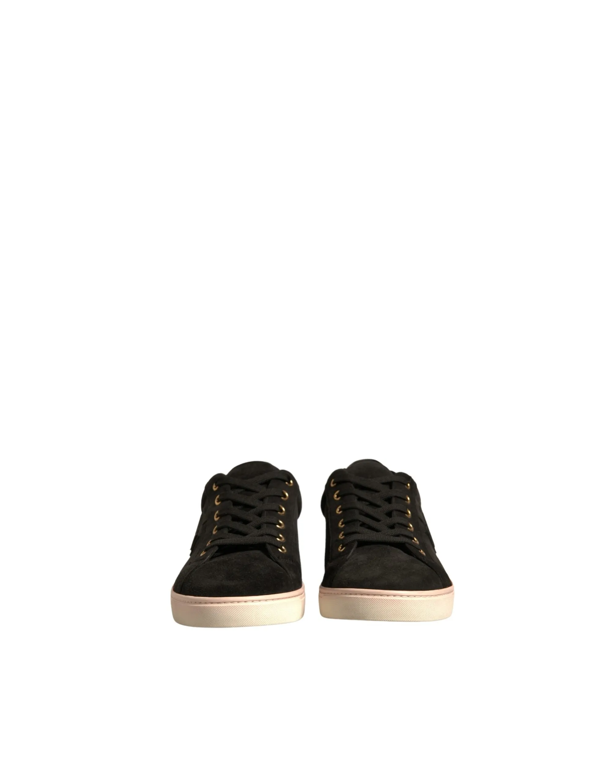 Dolce&Gabbana Men Black Sneakers Suede Leather Athletic Flat Trainer Shoes EU 39