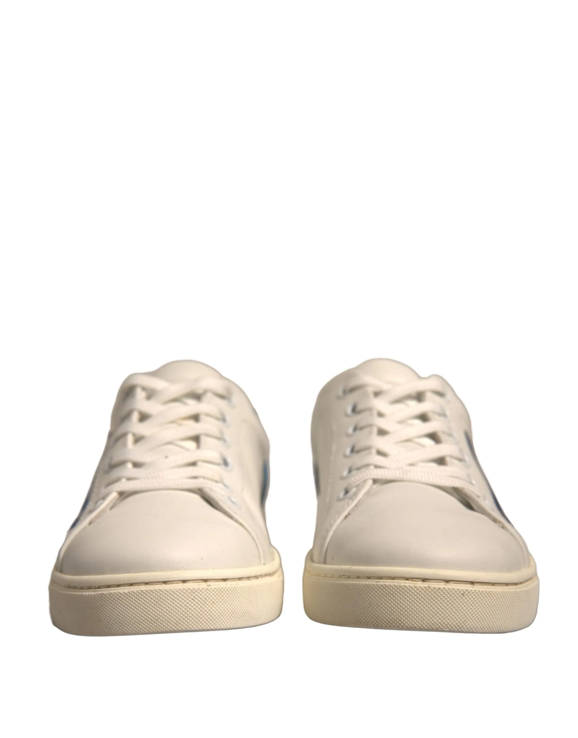 Dolce&Gabbana Women Ivory Sneakers Leather Low Top Flat Trainer Shoes Size EU 36