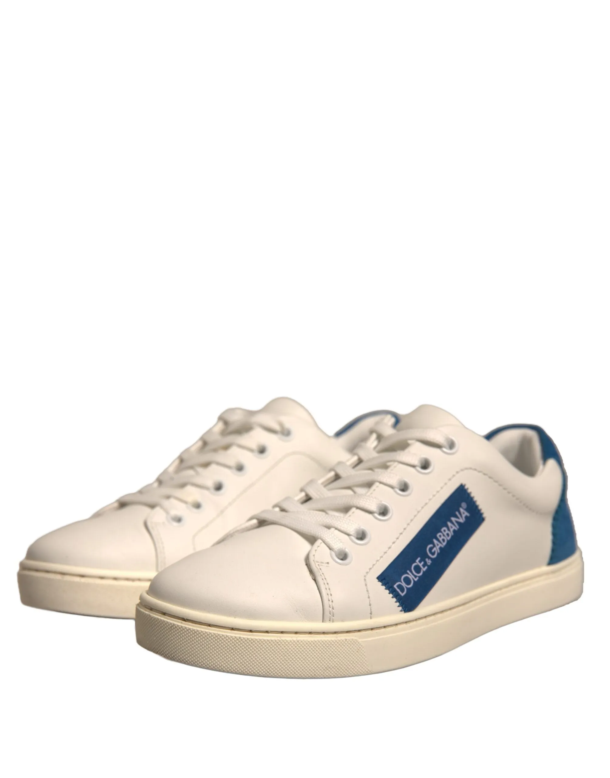 Dolce&Gabbana Women Ivory Sneakers Leather Low Top Flat Trainer Shoes Size EU 36
