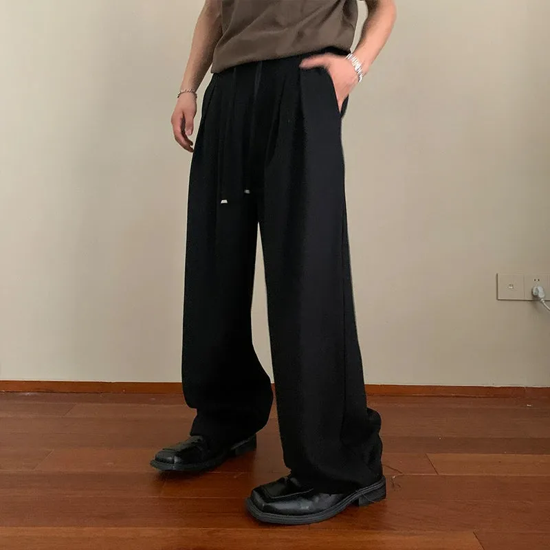Drape Wide-Leg Drawstring Pants
