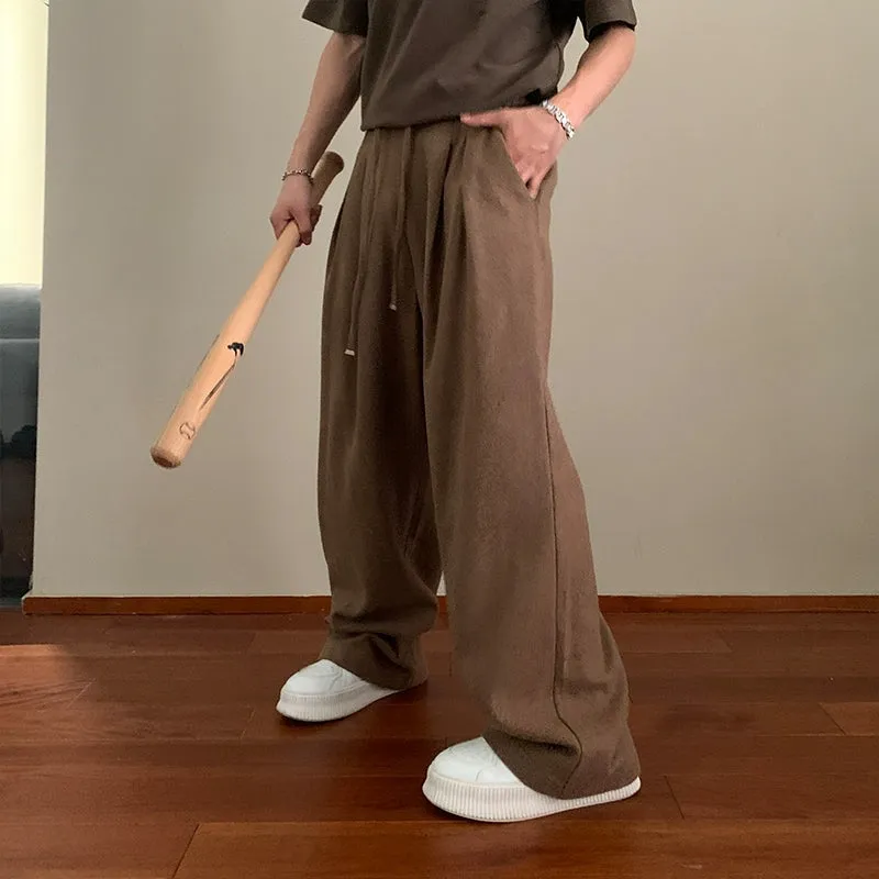 Drape Wide-Leg Drawstring Pants
