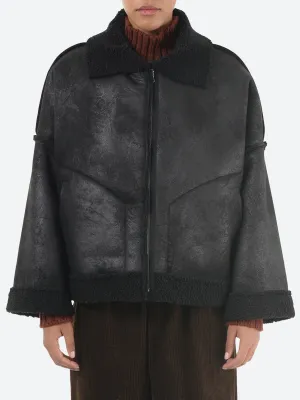 Eco-Shearling Zipped Jacket