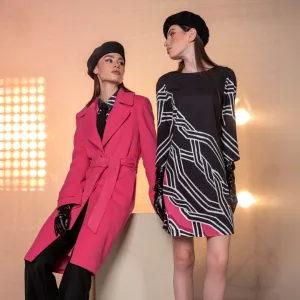 Edas Capiente Belted Coat | Pink