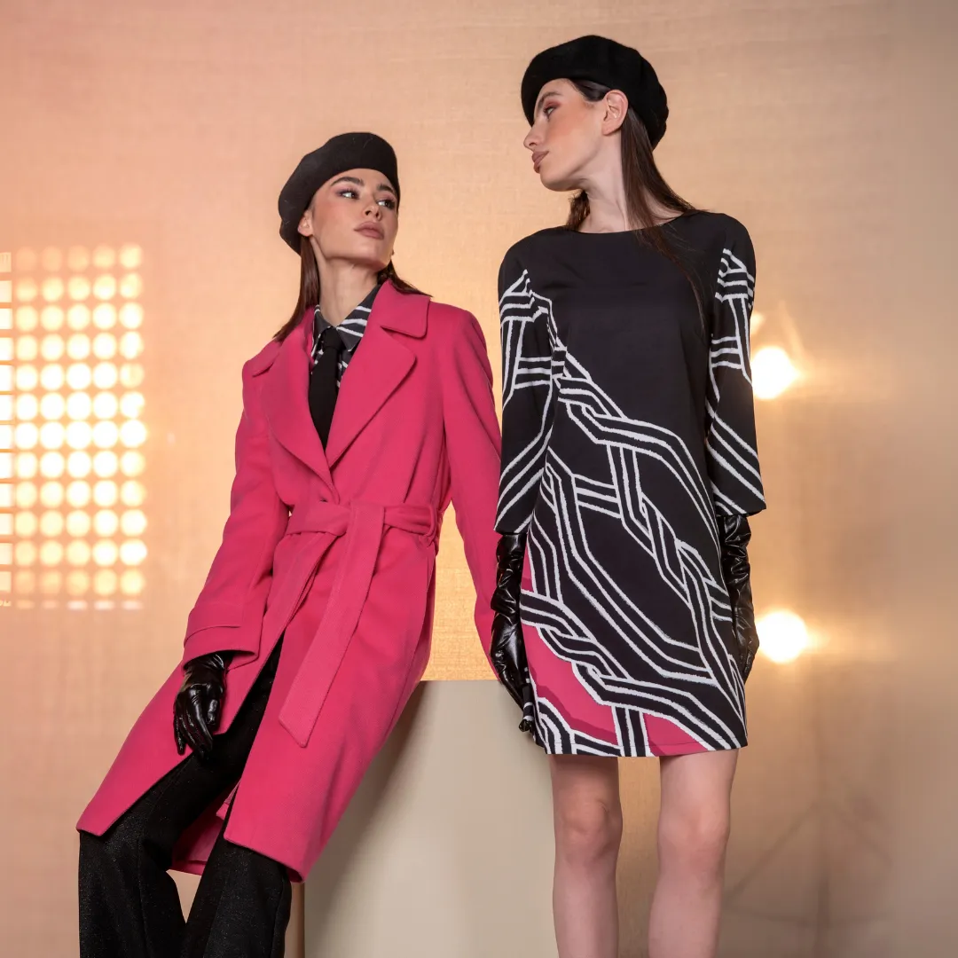 Edas Capiente Belted Coat | Pink