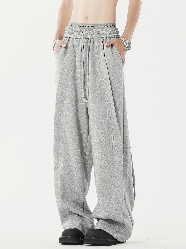 Elastic Wide-Leg Sweatpants
