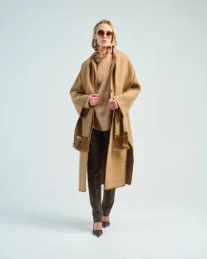 embroidered scarf coat