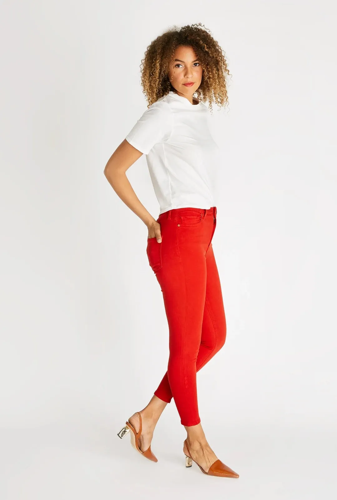 Etica Giselle Skinny Ankle Flame Denim Pants