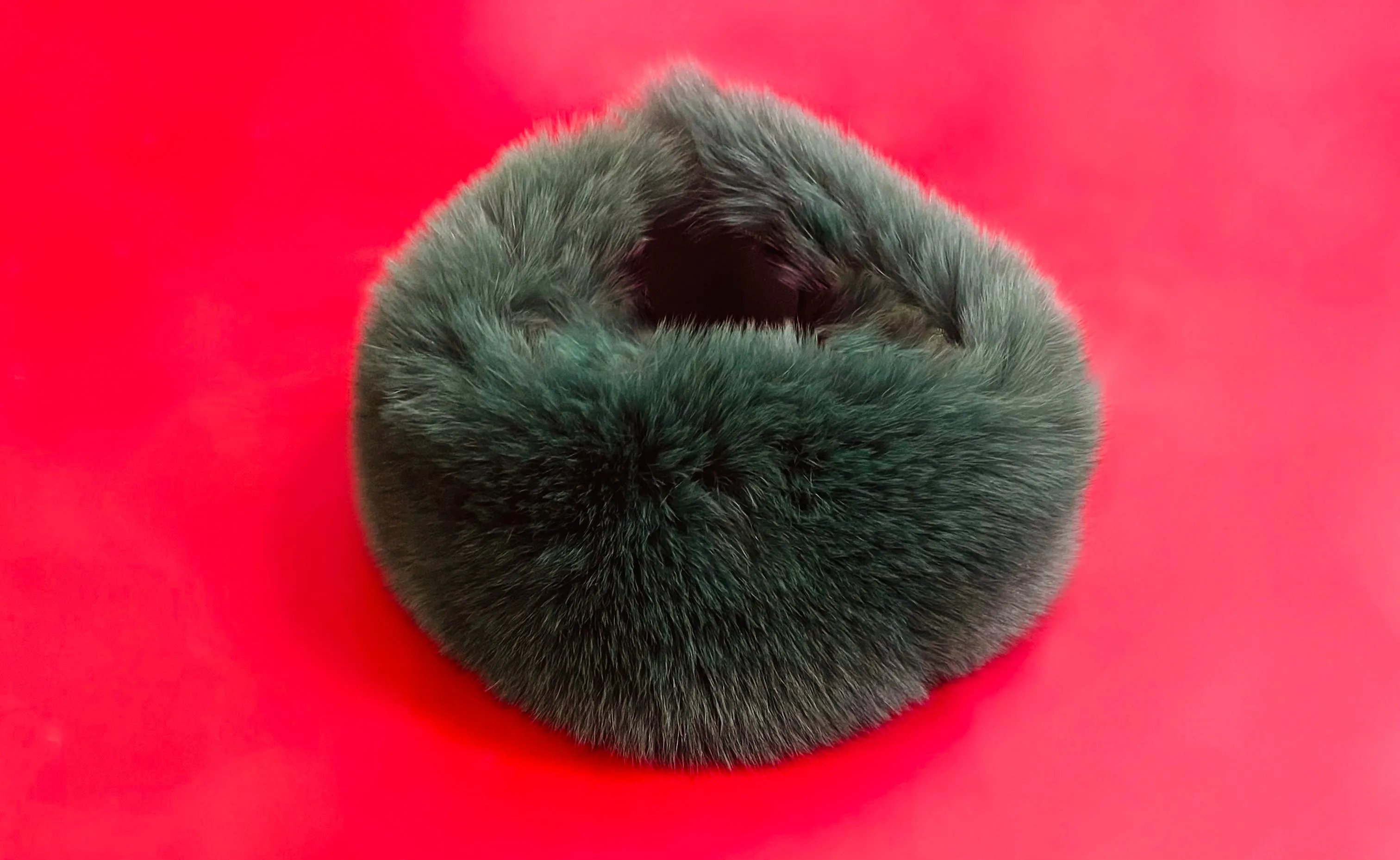 Fallon Aurielle Fox Fur Headband (Black)
