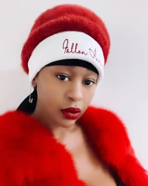 Fallon Aurielle Mink Fur Hat (Red)