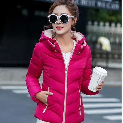 Fashion warm coat jacket thin Hooded women jacket coat for cold weather winter autumn spring coat jacket for warm outwear coat