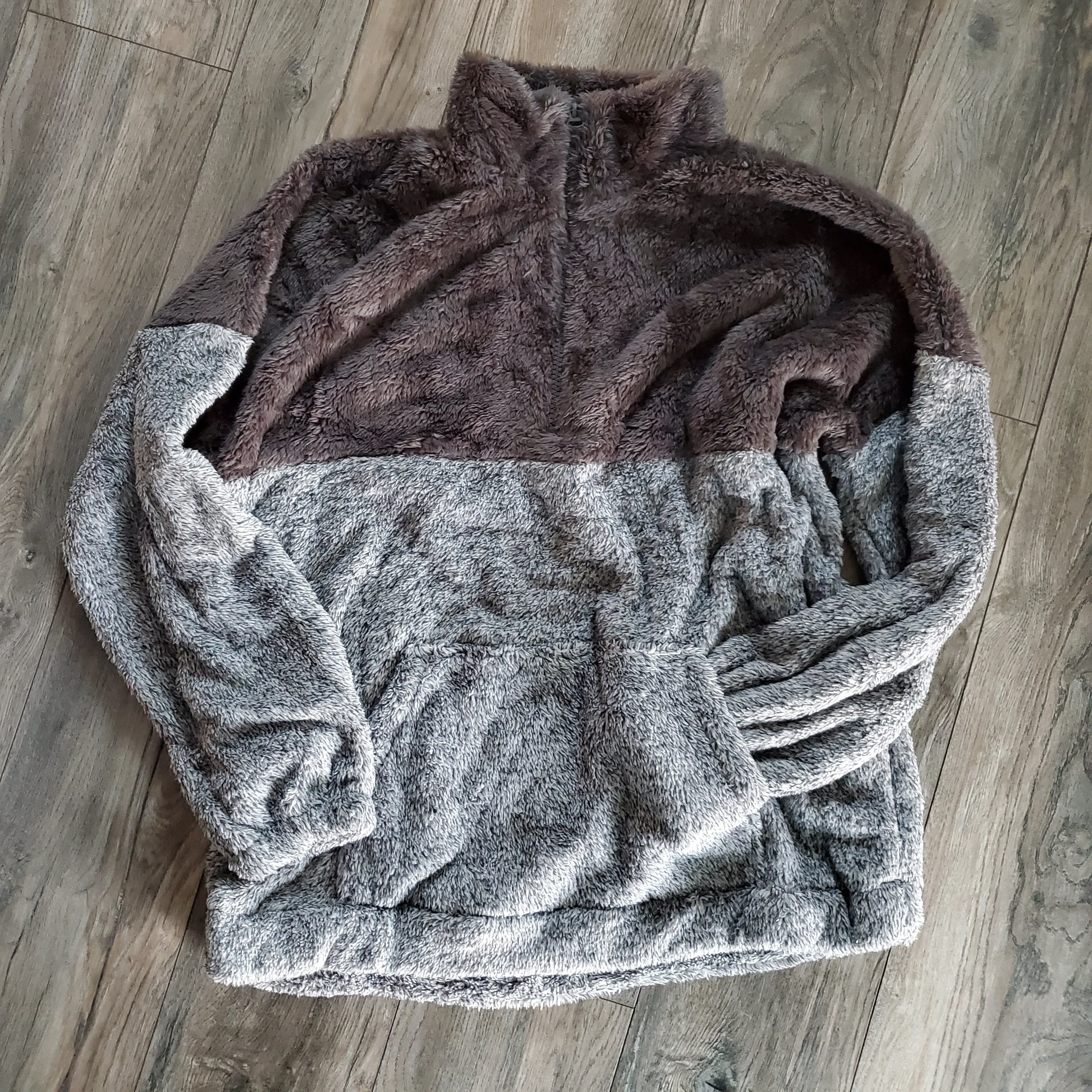   Faux Fur Half Zip Pullover