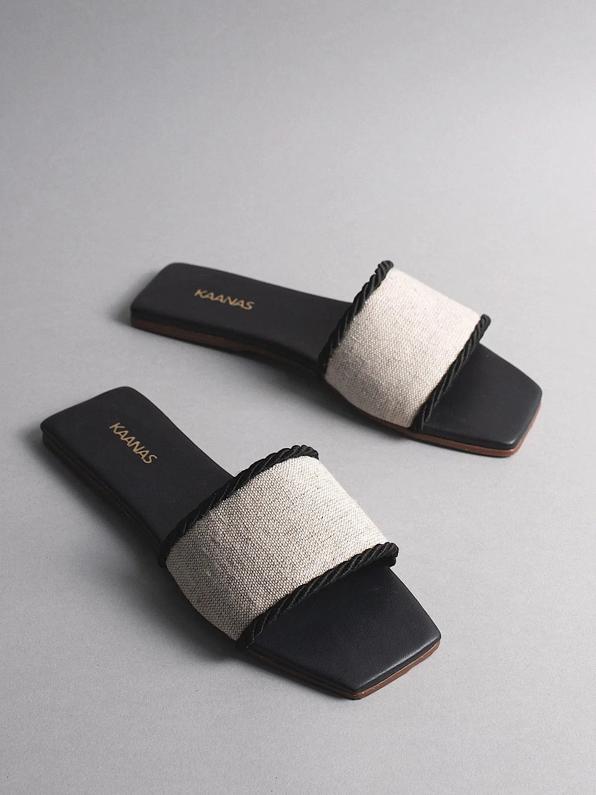 Finn Canvas Square Toe Slide