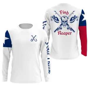 Fishing Fish reaper Custom Texas Flag Fishing Shirts, Texas Fishing jerseys IPHW1811