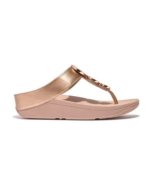 Fitflop Halo Bead Circle Metallic Toe Post Rose Gold
