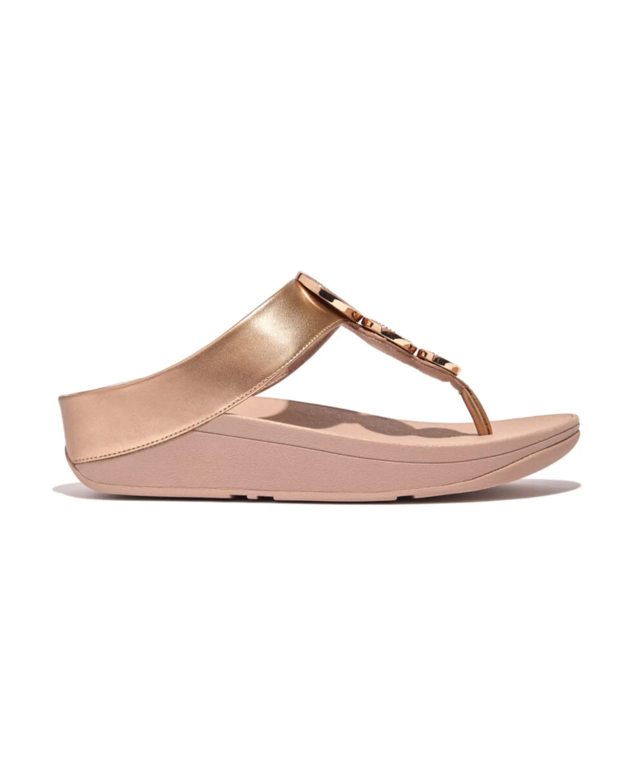 Fitflop Halo Bead Circle Metallic Toe Post Rose Gold