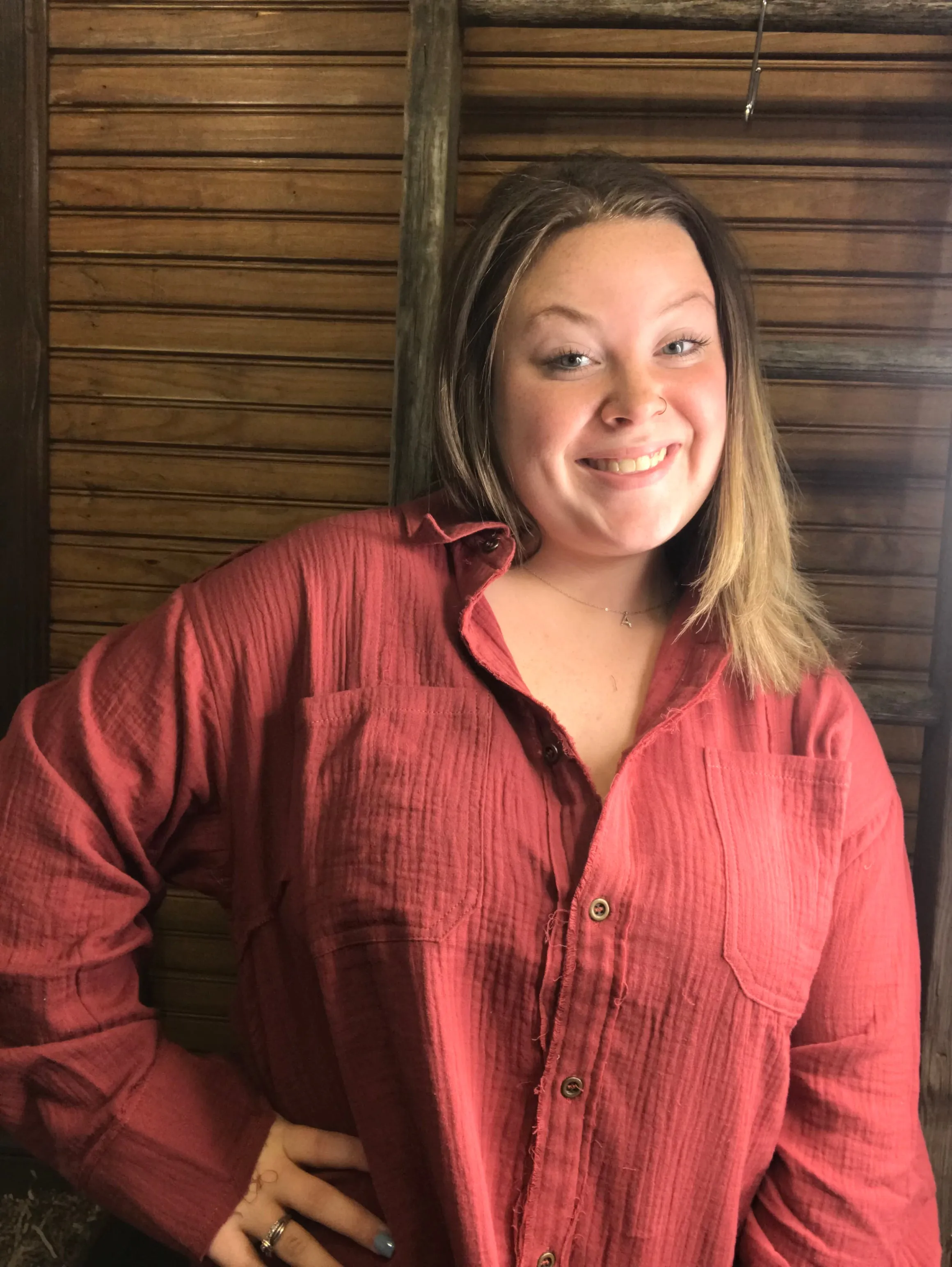 Frayed Hem Button Down Shirt