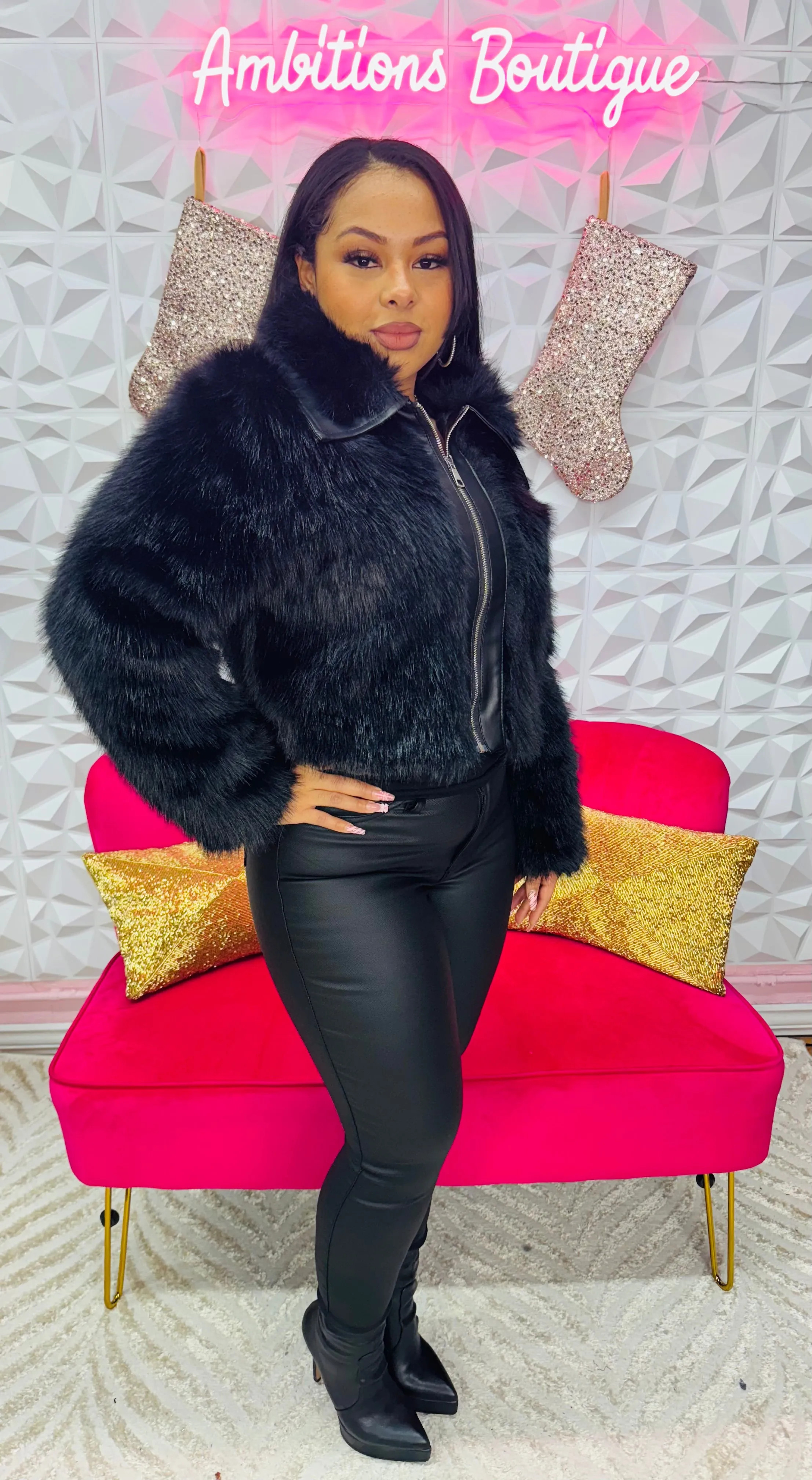 Fun fur jacket