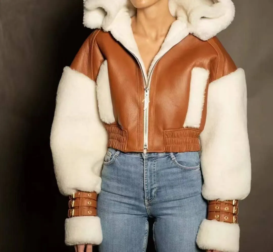 Fur Hooded Coat