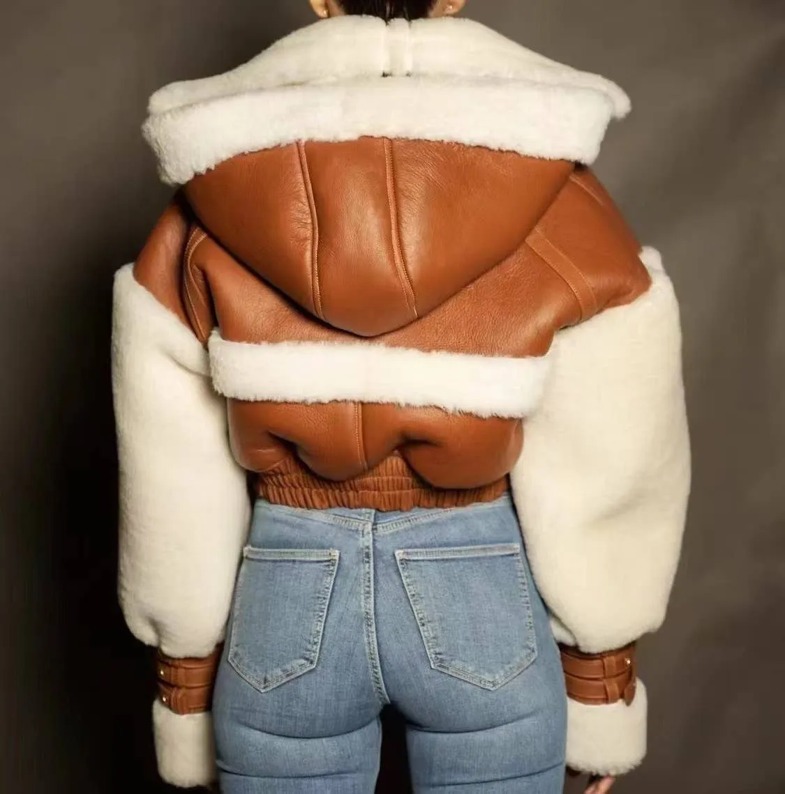 Fur Hooded Coat