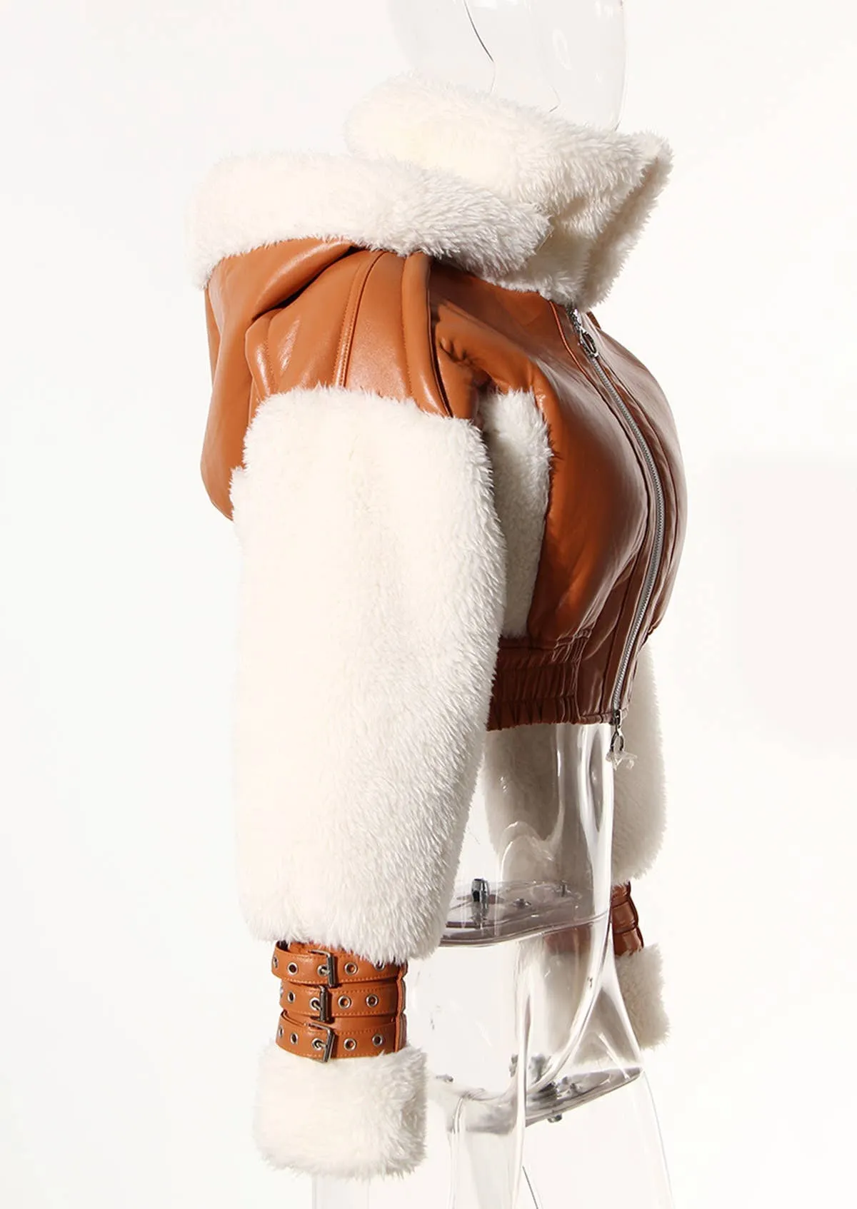 Fur Hooded Coat