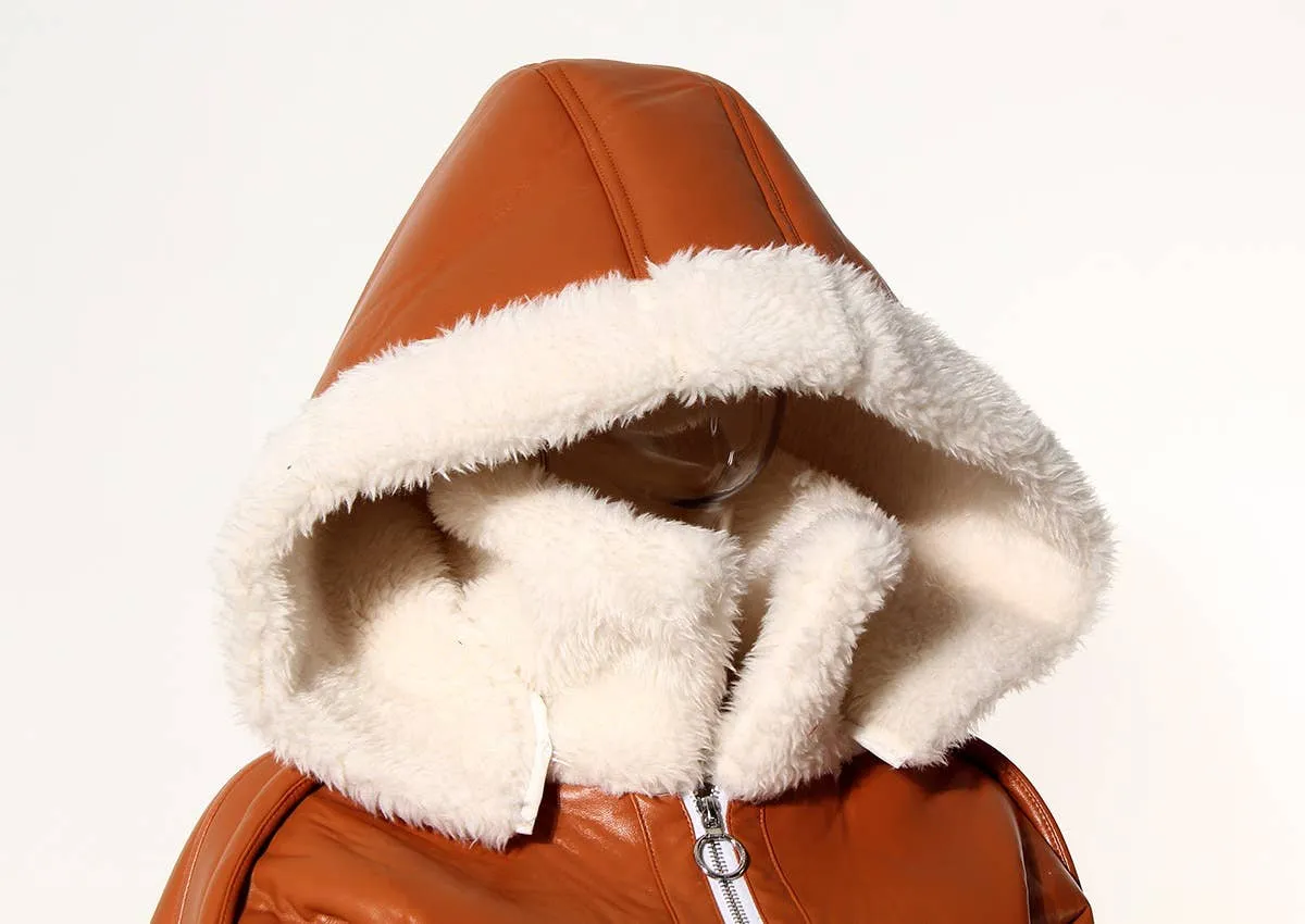 Fur Hooded Coat
