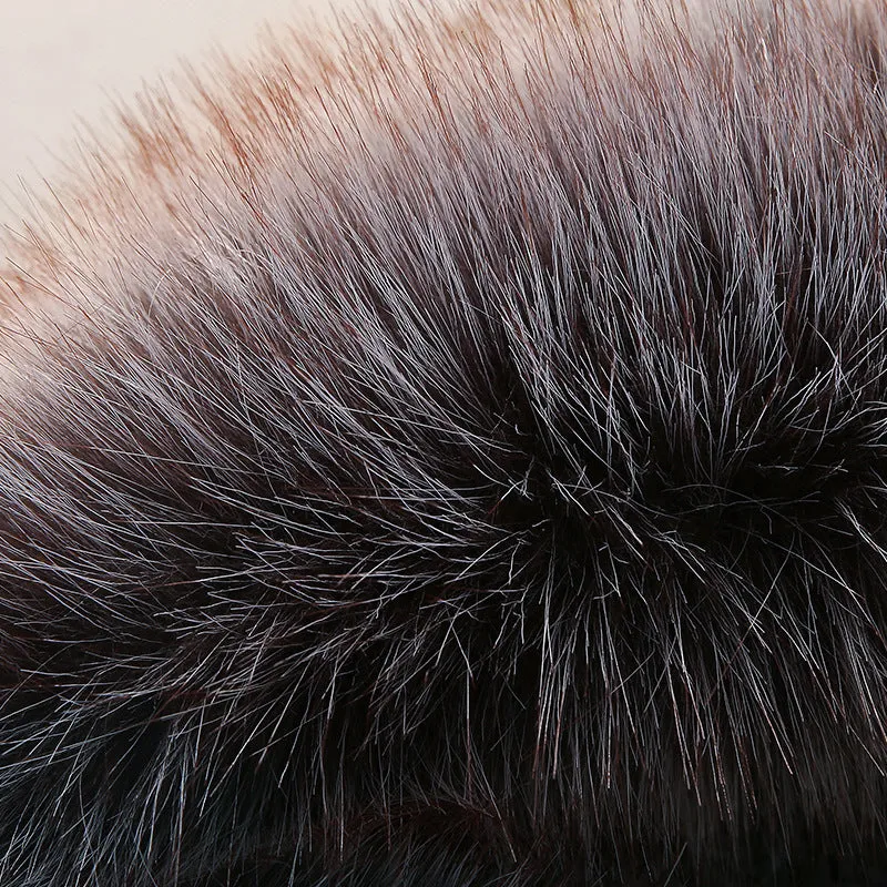 Fur Trim Collar Hooded Coat