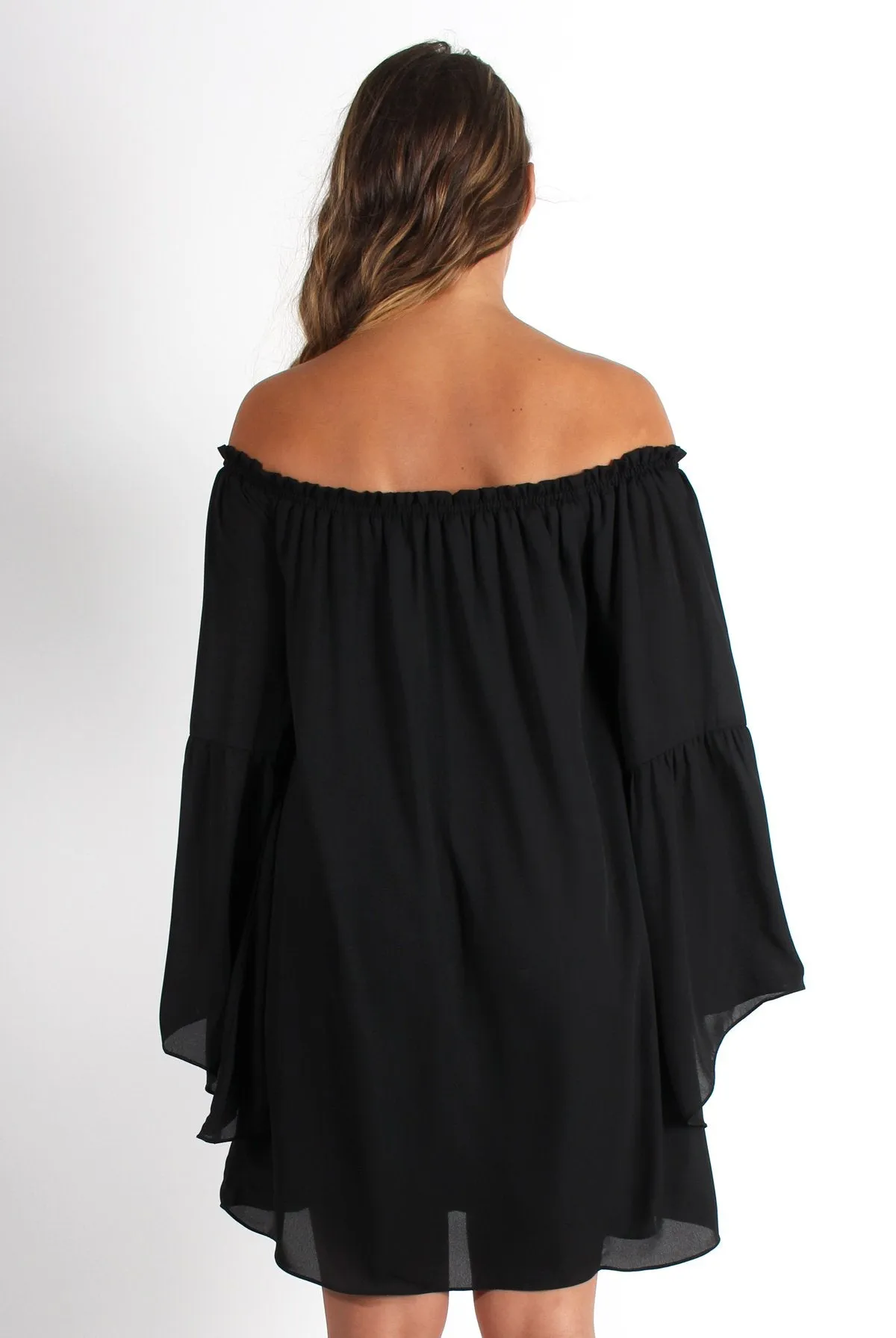 Gabriel Black Off The Shoulder Dress