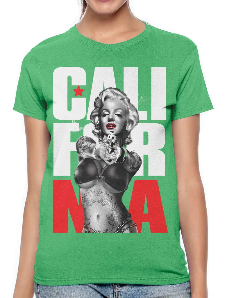 Gangster Marilyn Monroe California Women's T-shirt