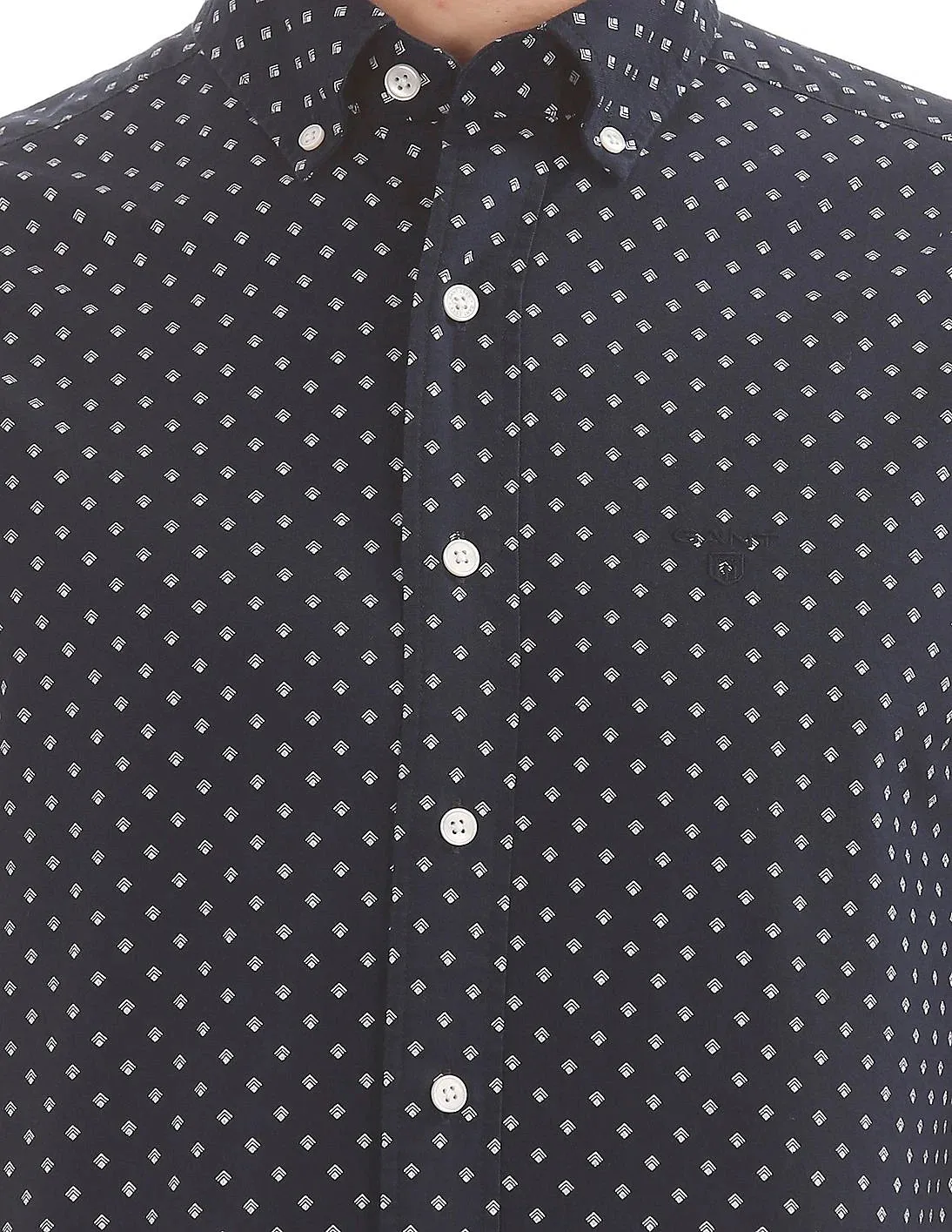 GANT Classic Blue Micro Stripe Diamond Button Down Shirt 3002110 Size M NWT