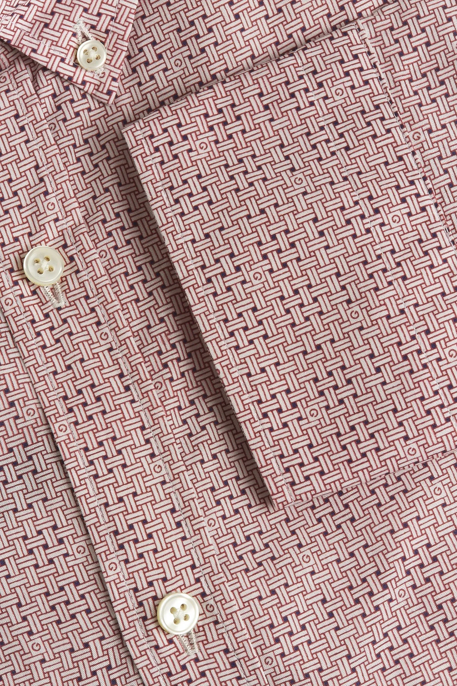 GANT Mahogny Red Signature Print Button Down Shirt 3006160 Size M NWT