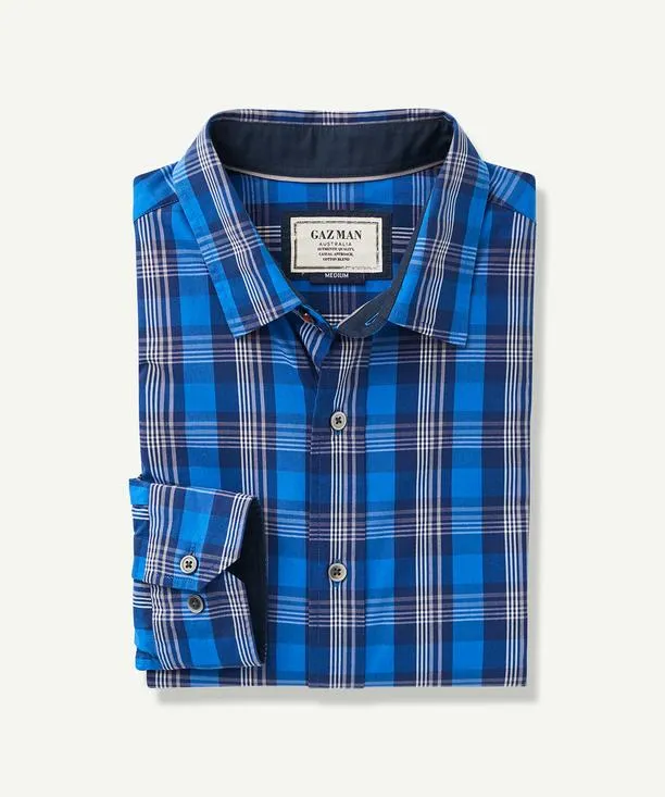 Gazman Casual Stretch Multi Check Shirt