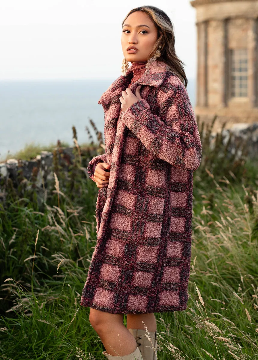 Gertie Coat in Rose Plaid