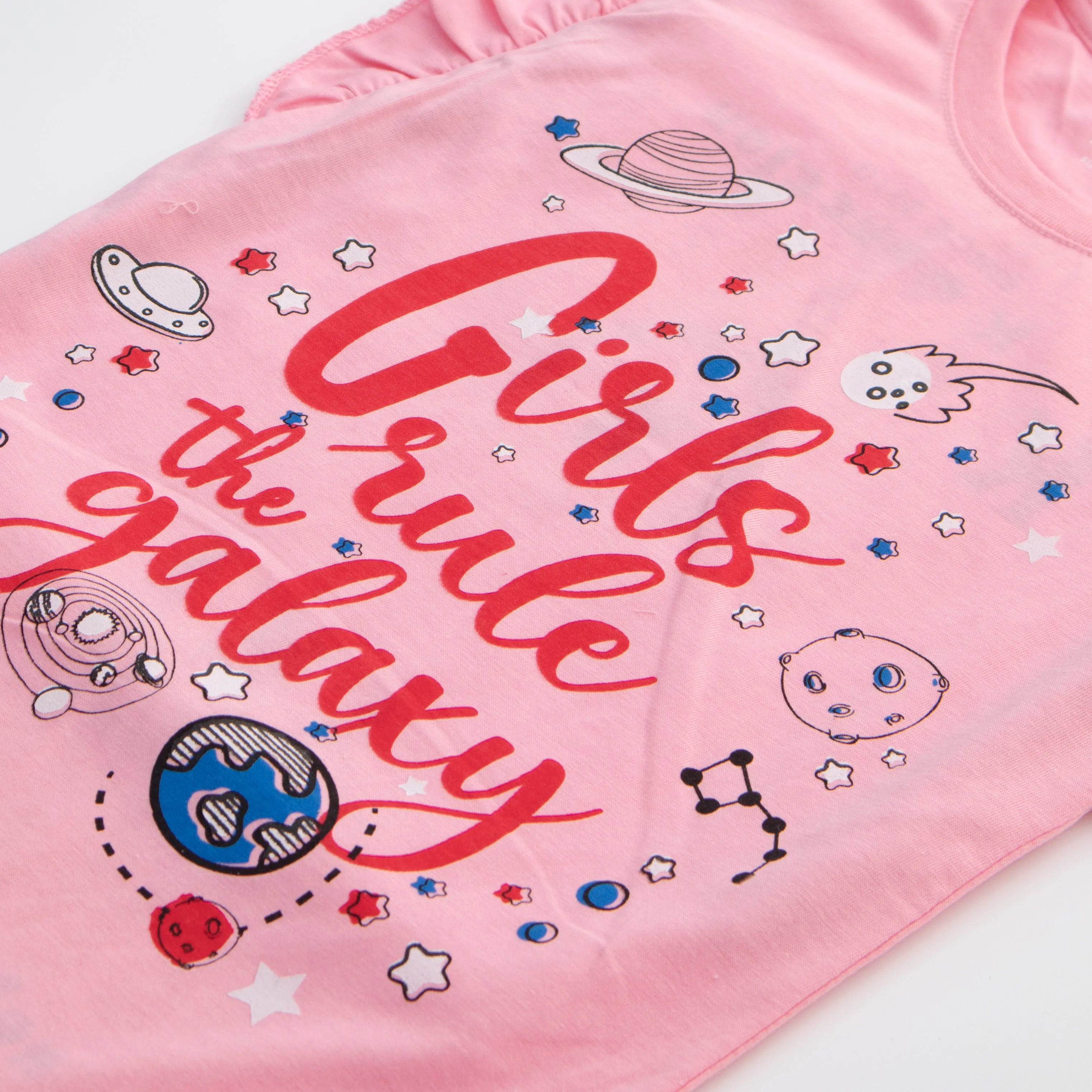 Girls H/S T Shirt Code - ( Galaxy )