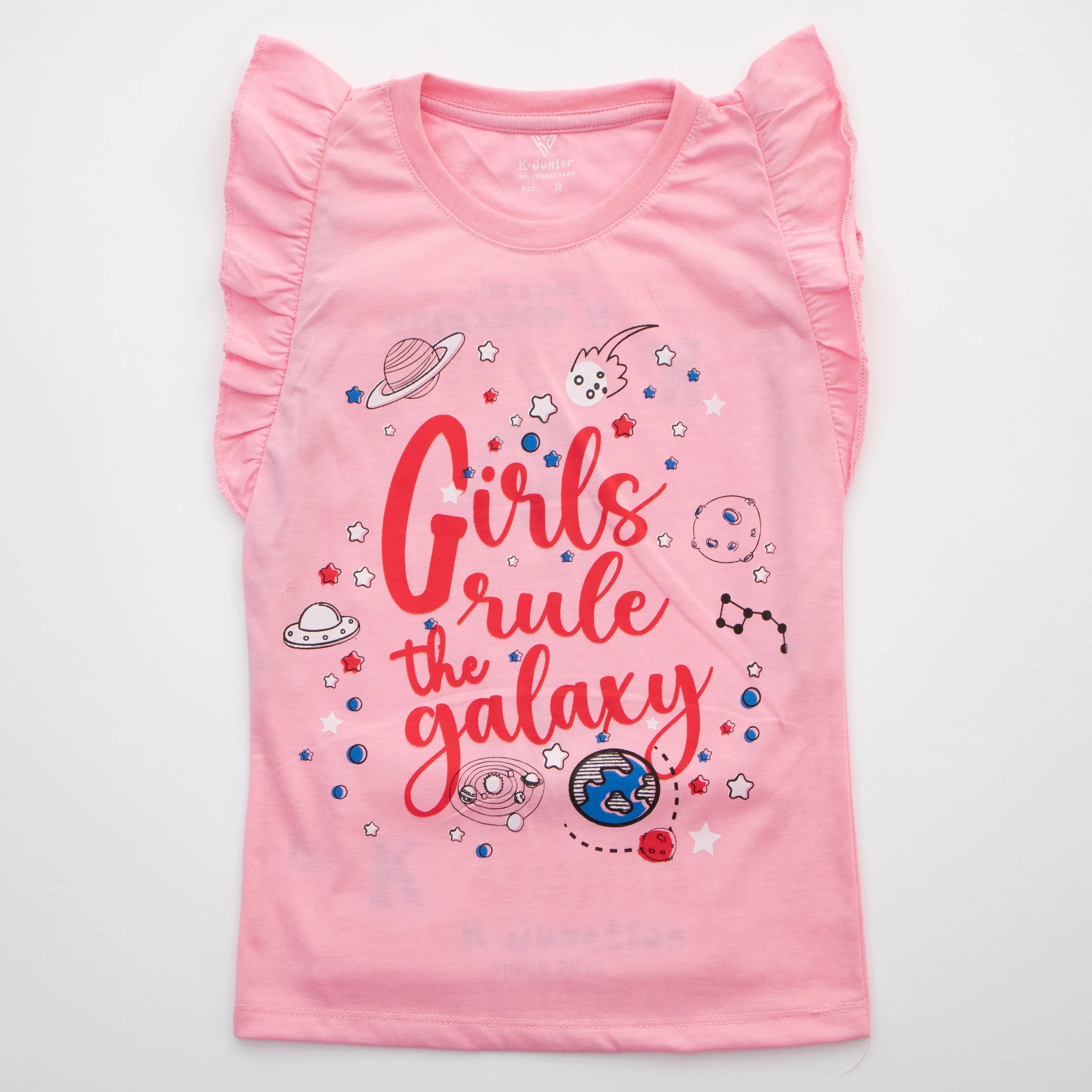 Girls H/S T Shirt Code - ( Galaxy )