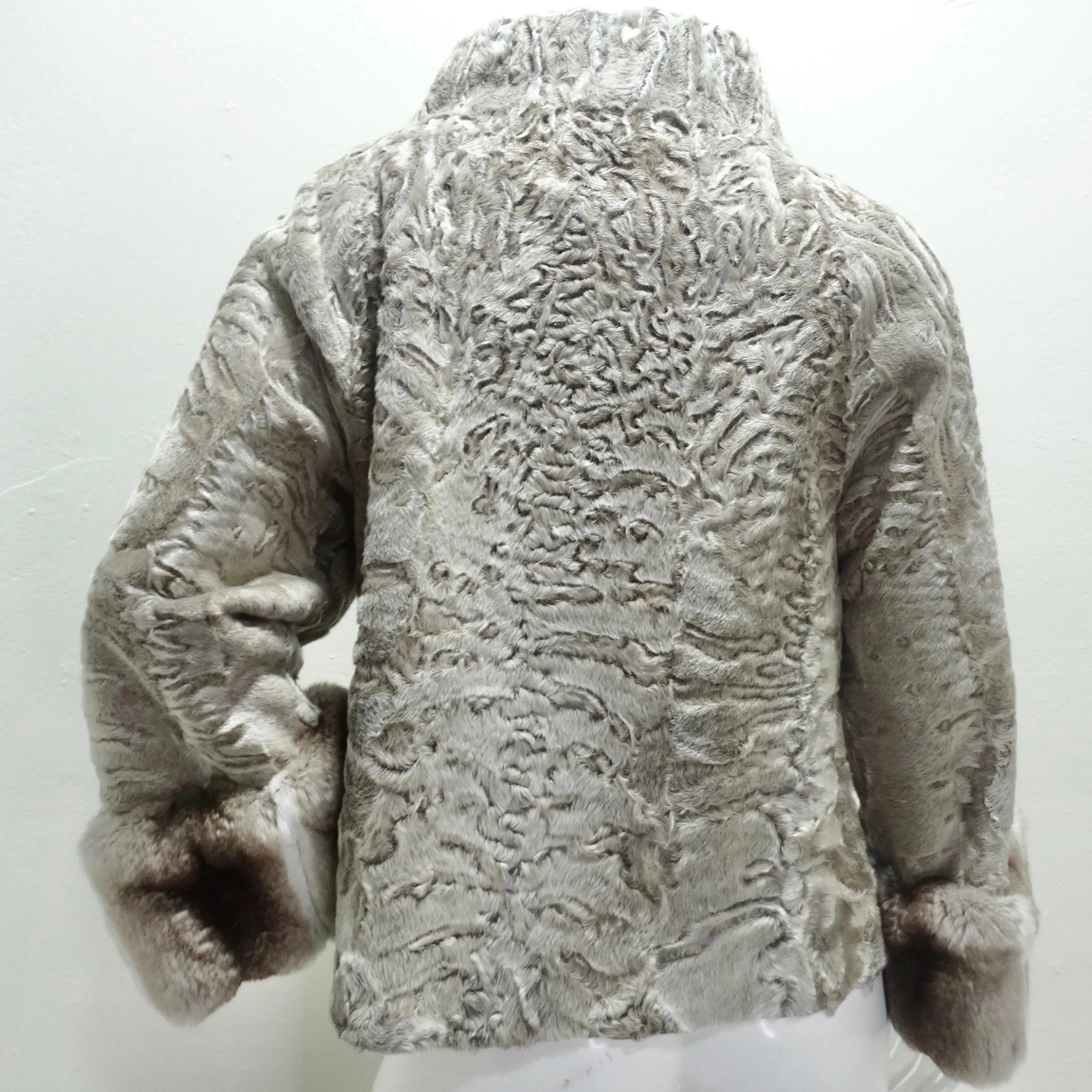 Giuliana Teso 1980s Chinchilla & Lamb Fur Jacket