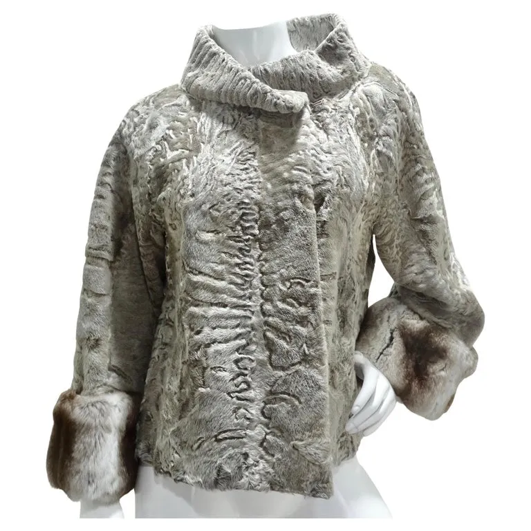 Giuliana Teso 1980s Chinchilla & Lamb Fur Jacket