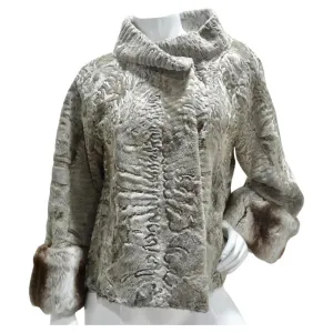 Giuliana Teso 1980s Chinchilla & Lamb Fur Jacket