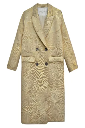 Golden Sunrise Jacquard Coat | Oro