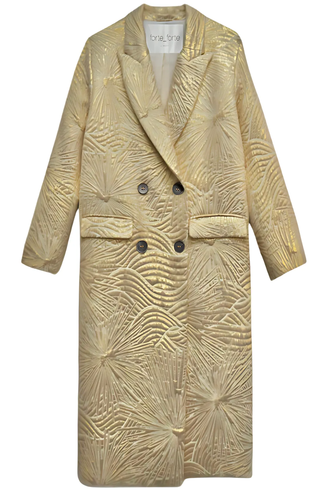 Golden Sunrise Jacquard Coat | Oro