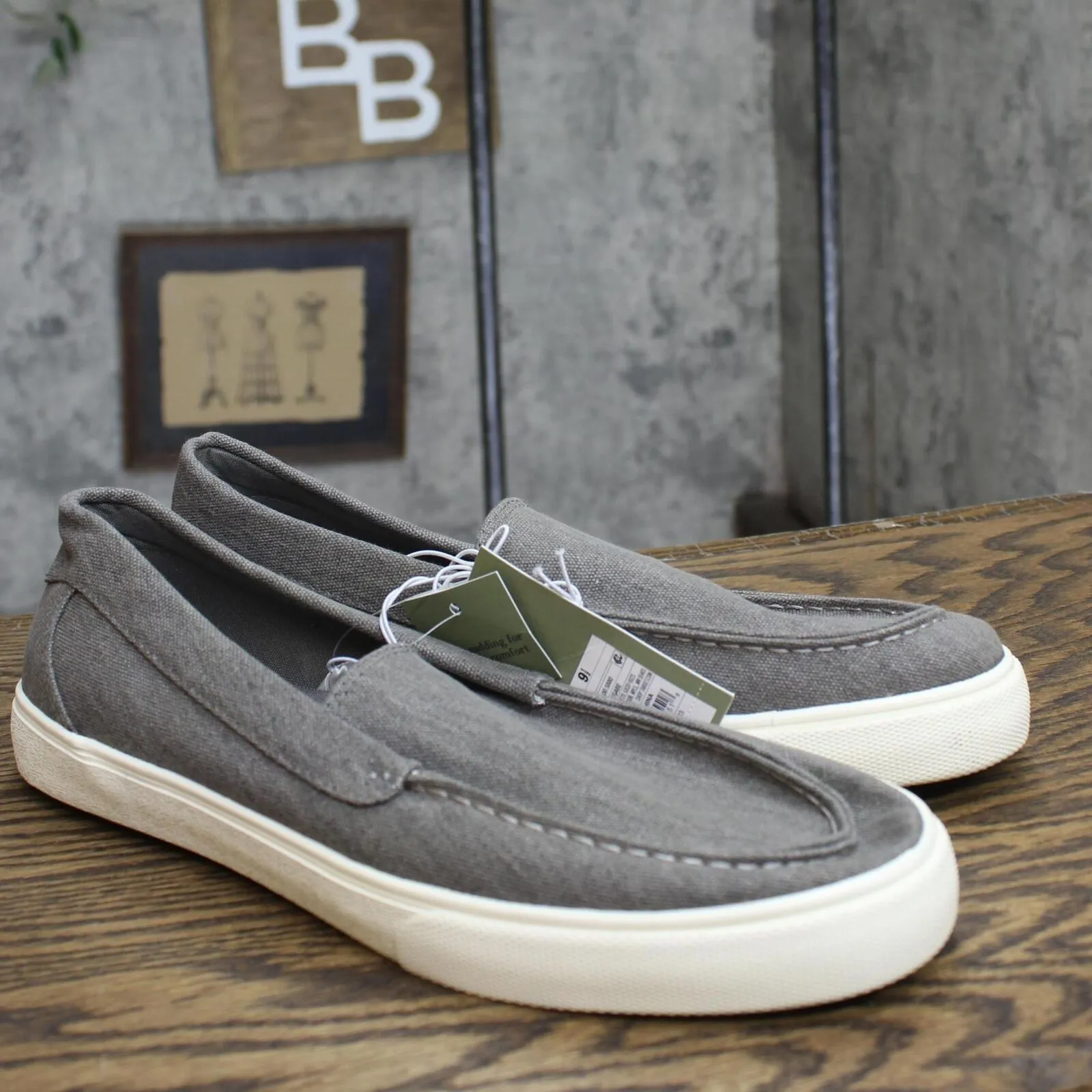 Goodfellow & Co Mens Gabe Canvas Sneakers 89470792 Gray 9.5