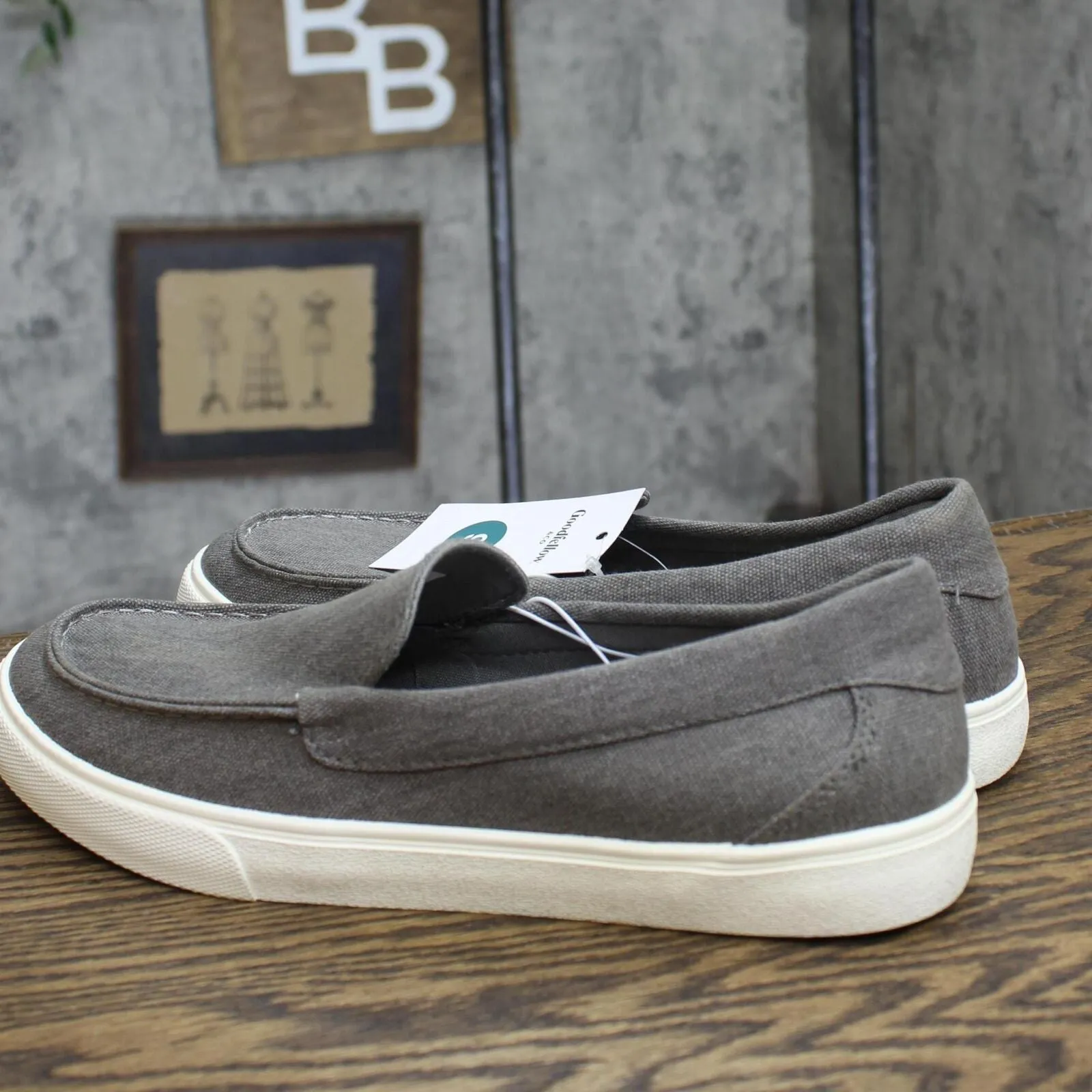 Goodfellow & Co Mens Gabe Canvas Sneakers 89470792 Gray 9
