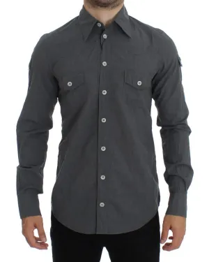 Gray Cotton SICILIA Regular Fit Casual Shirt
