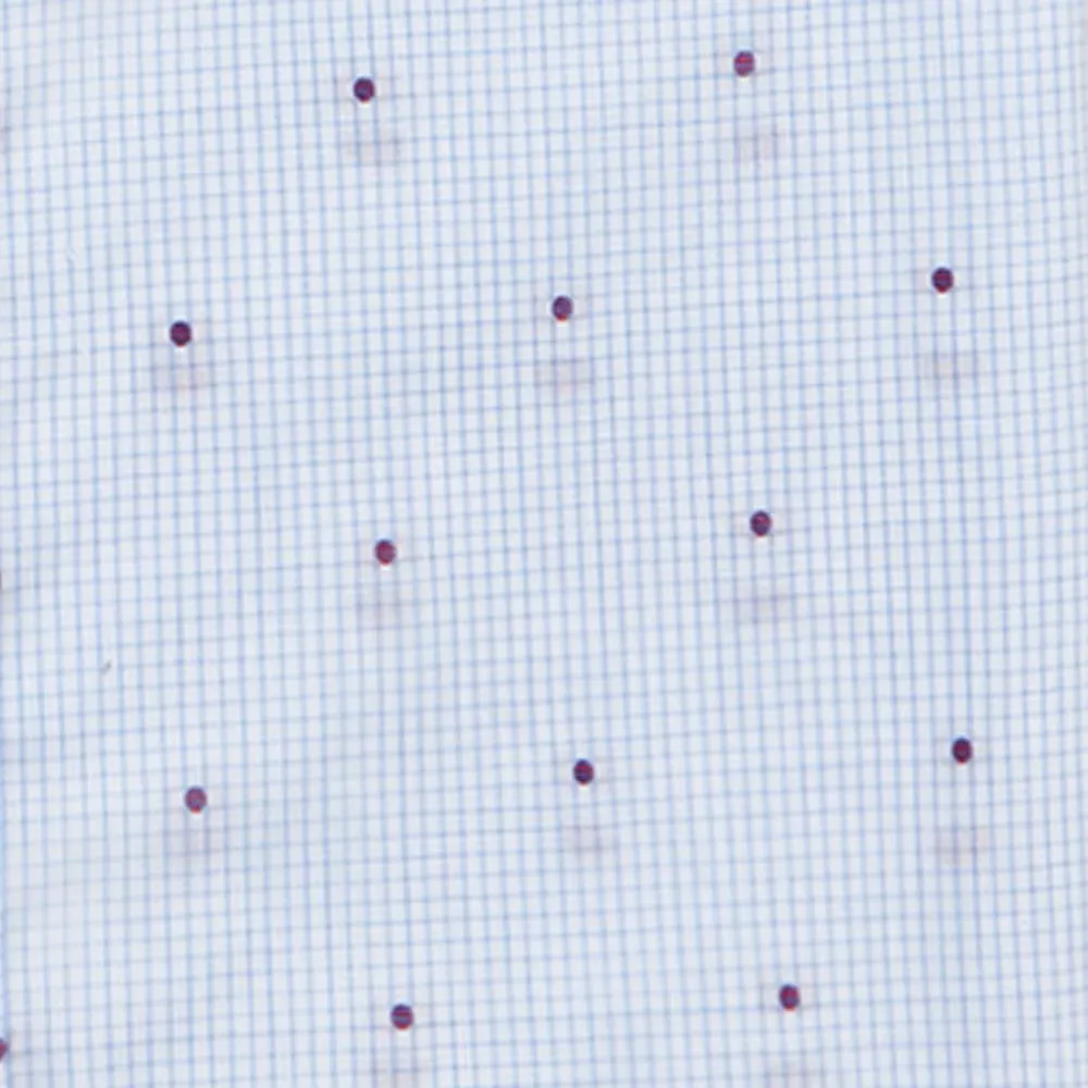 Grid Pindot Print - Wine