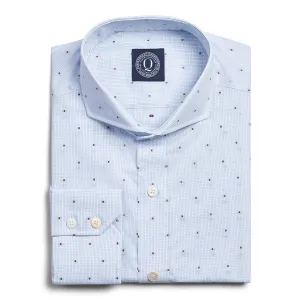 Grid Pindot Print - Wine