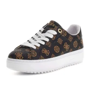 GUESS Denesa 4G Peony Logo Sneakers - BRN