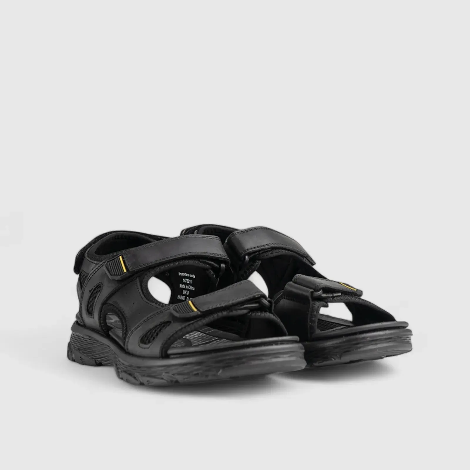 Harvie Comfort Strap Sandal Black 00877
