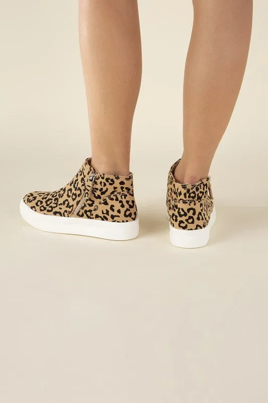 High Top Leopard Sneakers