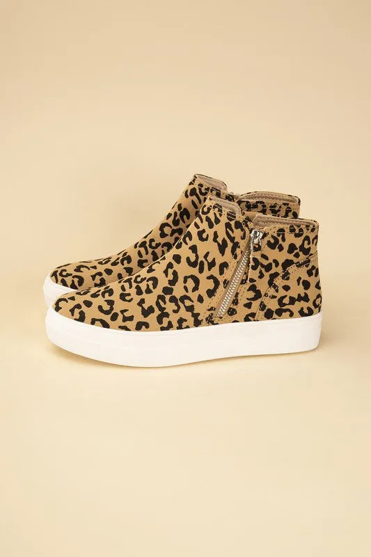 High Top Leopard Sneakers